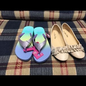 Girls shoes size 8 sandals and mules